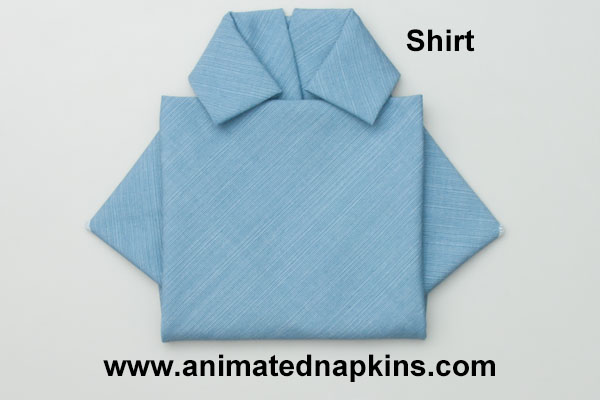 Animation: Napkin Shirt Folding (Flat Start)