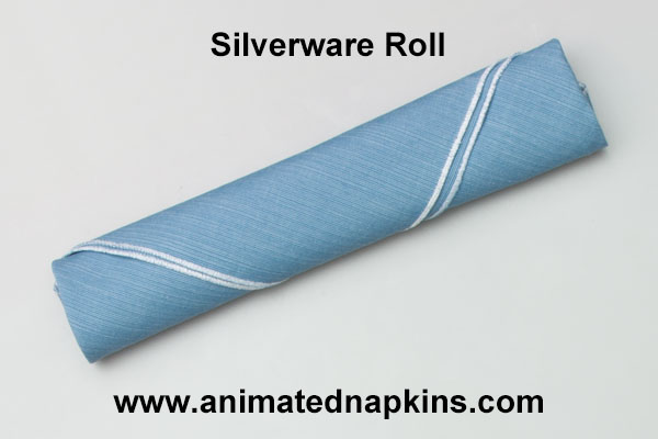Animation: Napkin Silverware Roll Folding (Easy Store)