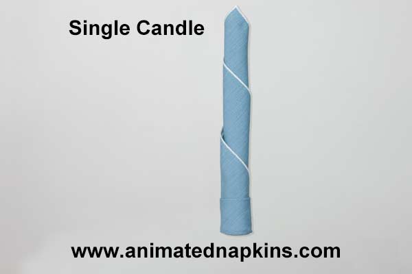 Animation: Napkin Single Candle Folding (Triangle)