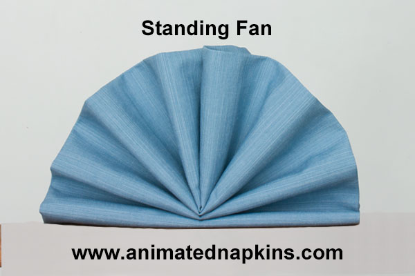 Animation: Napkin Standing Fan Folding (Flat Start)